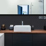 Herringbone Luxe – Peel & Stick Wall Tiles | 3D Effect, Waterproof & Modern