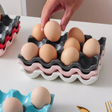OvoLux Ceramic Egg Holder – 6- & 12-Slot Egg Tray for Kitchen & Refrigerator