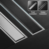 LuxDrain Invisible Gold Shower Floor Drain – 5.5-Inch 304 Stainless Steel Tile-In Drain with Odor Trap