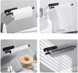 LUXROLLO – Self-Adhesive Stainless Steel Toilet Paper Holder (Extended & Drill-Free)