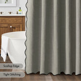 AquaScallop Luxury Shower Curtain – Waterproof Design with Elegant Scalloped Edge