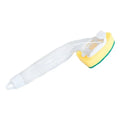 ScrubFlow SmartSoap Dish Brush Set – Refillable Soap Dispensing Handle with 2 Replaceable Sponge Heads