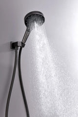 AquaRegal ThermoRain Spa System – 3-in-1 Thermostatic Rainfall Shower Set | Wall Mounted Solid Brass | Brushed Gold or Slate Gray