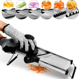 Adjustable Mandoline Slicer Stainless Steel PrecisionCut – Vegetable Cutter & Chopper | Even Slices | Fast Food Prep Tool