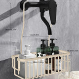AluGrip AeroMount No-Drill Shower Caddy – Rustproof Aluminum Wall Shelf, Removable Bathroom Organizer Basket