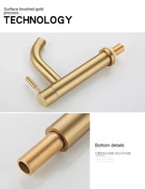 PureFlow ColdCore Stainless Steel Bathroom Faucet – Single Handle Compact Cold Water sink faucet with Ceramic Valve