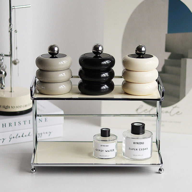 CeramiLux Creative Ceramic Storage Jar with Lid – Stylish Candle & Candy Jar