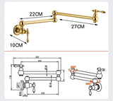 RoyalPour – Luxury Wall-Mount Gold Pot Filler Faucet | Stylish & Functional