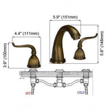 HeritageFlow Antique Brass 8-Inch Widespread Bathroom Faucet – Dual Handle 3-Hole Mixer Tap
