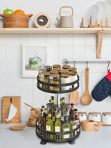 SpiceTurn Pro – 360° Rotating Spice Rack Organizer for Kitchen