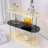 CrystalOrganize Acrylic Storage Rack – Double-Tier Cosmetic & Bathroom Organizer