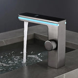LuxuFlow SmartSense LED Digital Bathroom Faucet – Solid Brass Single-Handle Sink Mixer with Real-Time Temperature Display