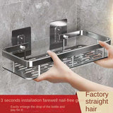 QuickMount Self-Adhesive Bathroom Shelf – Aluminum Shower & Shampoo Organizer