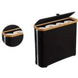RollGuard Elegant Toilet Paper Holder with Lid – Closed Storage Container for Bathroom Rolls