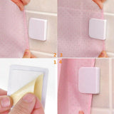 AquaFix GripSeal Shower Curtain Clips – Self-Adhesive Waterproof Curtain Holders (2-Pack / 6-Pack)