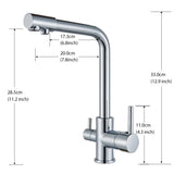AquaPure 2-in-1 Filter Kitchen Faucet – Single Handle Mixer with Separate Filter Spout | Chrome & Matte Black