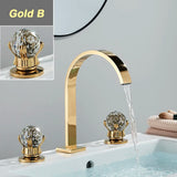 Aurevista Heritage 3-Hole Bathroom Faucet – Dual Handle Widespread Sink faucet in Solid Brass (Gold, Chrome, Brushed Nickel, Oil-Rubbed Bronze)