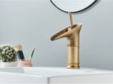 Heritage Waterfall Basin Faucet Antique Brass Black – Single Handle Mixer Tap | Deck Mounted One Hole | Classic Bathroom Fixture
