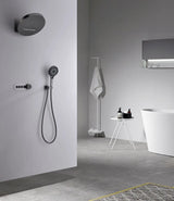 AquaRegal ThermoRain Spa System – 3-in-1 Thermostatic Rainfall Shower Set | Wall Mounted Solid Brass | Brushed Gold or Slate Gray