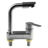 Stainless Steel Kitchen Sink Faucet with Single Handle Hot and Cold Water Mixer