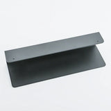 Matte Black Aluminum Wall Shelf Organizer with Hooks – Bathroom Storage Rack | Space Saving | Rustproof Design