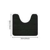 SoftStripe Bathroom U-Shaped Rug – Soft, Non-Slip & Quick-Drying Microfiber Mat