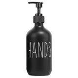 SoapElegance Noir 500 Refillable Soap Dispenser Set – Matte Black Pump Bottles for Kitchen & Bathroom