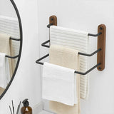 TwinStand Double Towel Rack – Freestanding Metal Countertop Holder (Under 20 Inches)