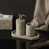 ImperialMarble Emperador Light Bathroom Set – 7-Piece Luxury Natural Marble Collection