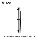 Adjustable Wall Mount Shower Slide Bar Set Premium – Stainless Steel Handheld Shower | Sliding Holder | Water Saving Design