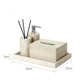 Travèra Beige Travertine Bathroom Set – Timeless Elegance in Natural Marble Stone