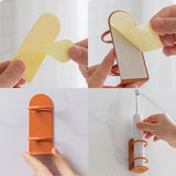 GripMount No-Drill Wall Toothbrush & Razor Holder – Self-Adhesive Bathroom Organizer Rack