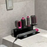 SteelHold Multi-Tool Hair Dryer & Styling Organizer – Carbon Steel Wall Mount Rack