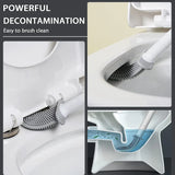 PureGuard Matte Black Toilet Brush & Holder Set – Modern Hygienic Bathroom Cleaning System with Compact Space-Saving Design