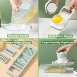 SliceMaster – 6-in-1 Vegetable Slicer & Grater with Interchangeable Stainless Steel Blades