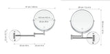 LumiView ProGlow Rechargeable LED Makeup Mirror – 8” Wall-Mounted Vanity Mirror with 1X/10X Magnification, 360° Swivel & Adjustable Lighting