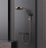 Concealed Thermostatic Shower System in Brass – Luxury Rainfall Bathroom Set with Premium Finish