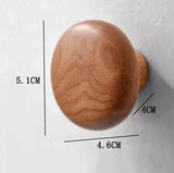 NordicPebble Solid Wood Wall Hooks – Scandinavian No-Drill Door & Coat Hooks