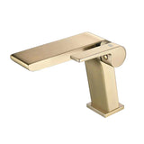 ShadowStream LuxeFall Waterfall Bathroom Faucet – Gun Grey Solid Brass Single-Handle Sink Mixer with Hot & Cold Control
