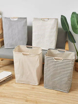 EcoFold Waterproof Cotton Laundry Hamper – Compact, Portable & Sustainable