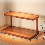 BambuCasa 2-Tier Bamboo Shelf – Kitchen & Tea Room Organizer with Handles