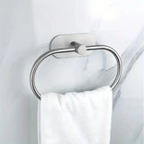 Stick & Style Self-Adhesive Stainless Steel Bathroom Accessory Set – No Drill, Modern & Durable