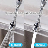 AquaFlex Steel – Stainless Steel Faucet Extension with 360° Rotation & Water-Saving Function