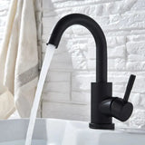Contemporary Black Nickel Stainless Steel Bathroom Faucet with 360 Degree Swivel Spout and Single Lever Control