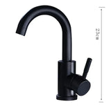 Contemporary Black Nickel Stainless Steel Bathroom Faucet with 360 Degree Swivel Spout and Single Lever Control