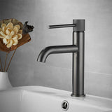 NoirÉlan Matte Black Luxury Bathroom Faucet – Solid Brass Single-Handle Sink faucet with Hot & Cold Control