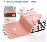 CottonCloud 4-Piece Luxury Towel Set – 100% Ring-Spun Cotton