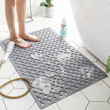 AquaGuard Square Non-Slip Shower Mat – Suction Cups, Quick-Drain, Massage & Safety for Bathroom and Shower