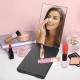 GlamFold 360 – Portable 3-Panel Makeup Mirror with Adjustable Telescopic Hook