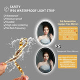 GlowHalo Frameless LED Vanity Mirror – Round Anti-Fog Lighted Bathroom Mirror with Dimmable Touch Control